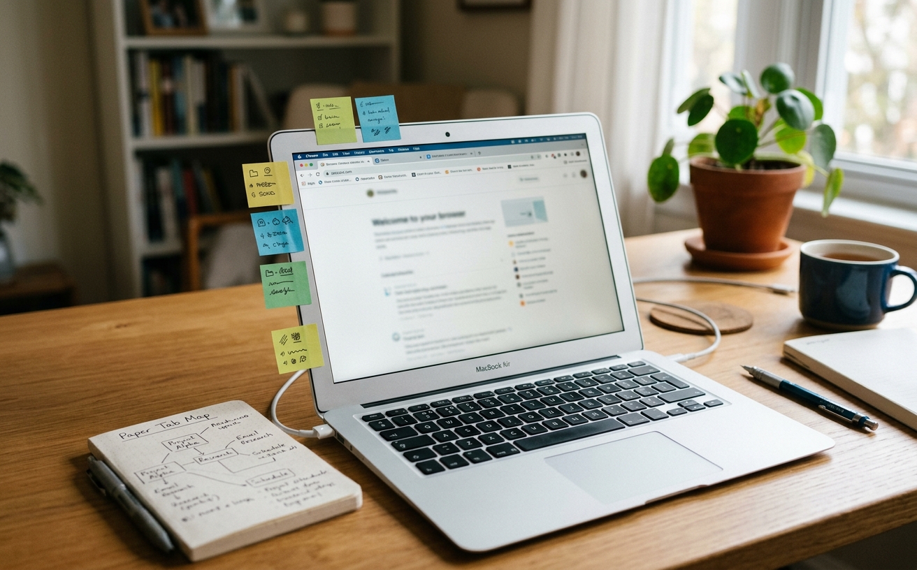 Workspace visual for Browser Setups for Fewer Context Switches