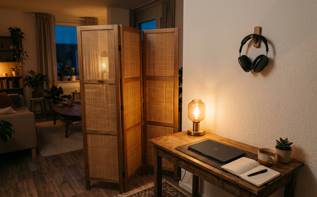 Workspace visual for Home Office Boundaries in Shared Spaces