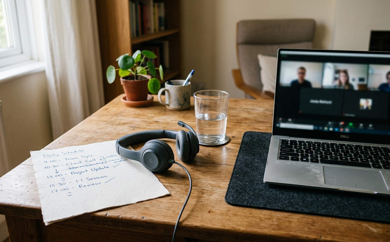 Workspace visual for Remote Routines for Mixed Meeting Days