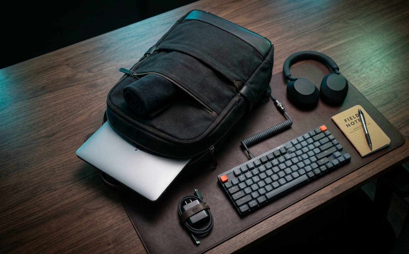 Workspace visual for Backpacks for Laptop-and-gym Days