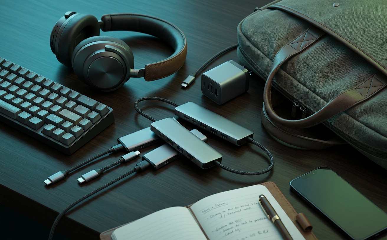 Workspace visual for USB-C Hubs for Hotel Desks