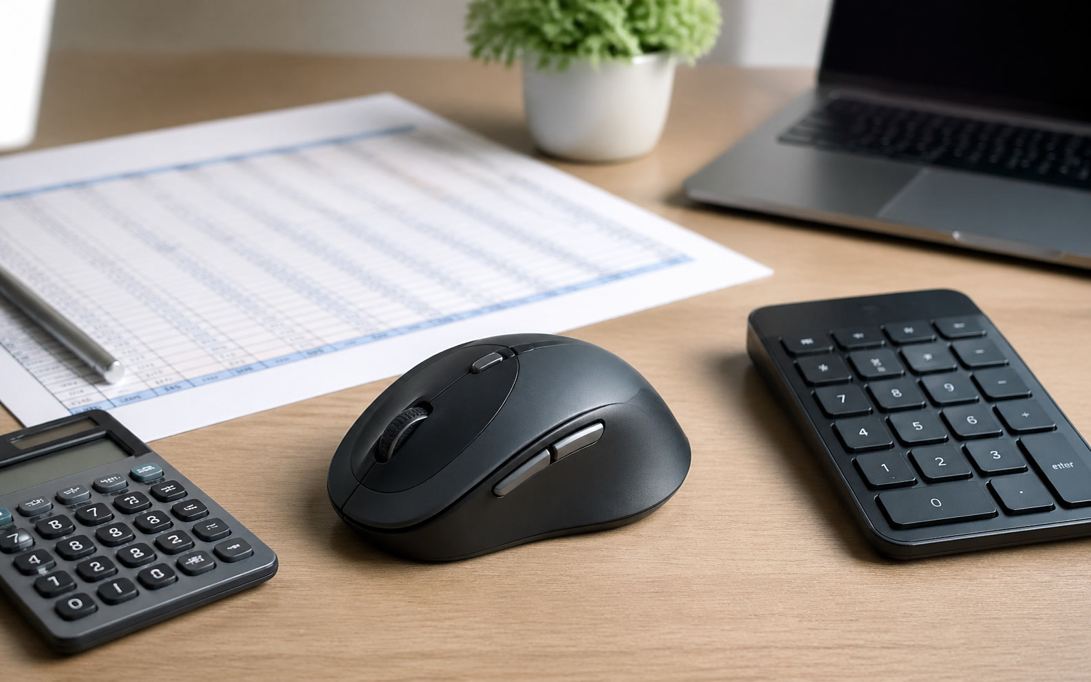 Workspace visual for Mouse Choices for Spreadsheet-heavy Work