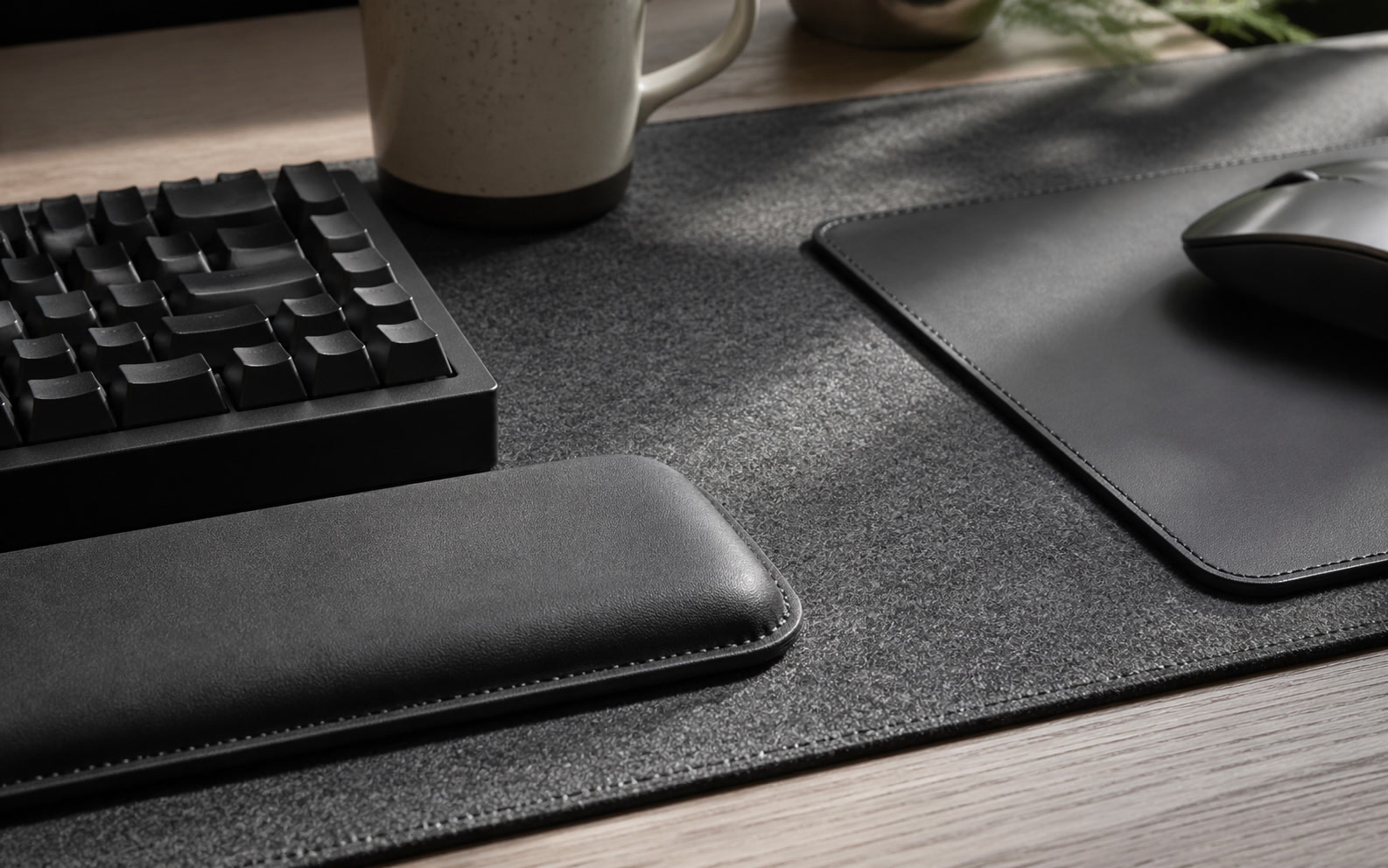 Workspace visual for Desk Mats and Wrist Comfort